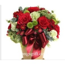 Floral Red Flower Pot to South Korea