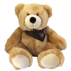 Soft Toy Beige Bear With Scarf 40 Cm