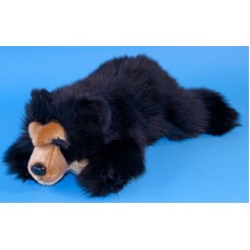 Plush Bear With Glasses Lying 45 Cm