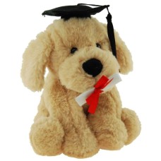 Graduation dog soft plush toy by Elka Australia