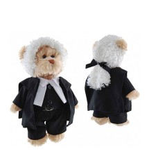 Lawyer or Judge Teddy Bear With Wig & Court Robes