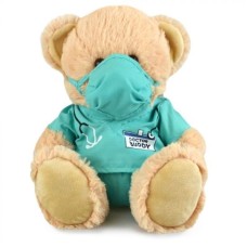 Doctor My Buddy Bear in Mint Scrubs