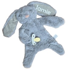 Storm Personalised Bunny Baby Comforter with Dummy Holder by ES Kids
