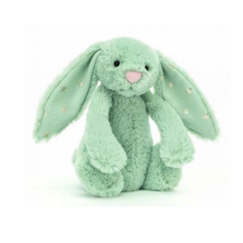 Jellycat Bashful Sparklet Green Bunny small stuffed animal soft plush toy