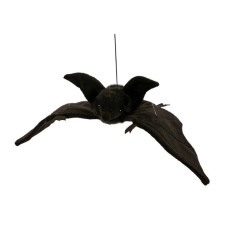 Black Bat soft plush toy by Hansa