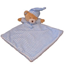 Blue Bear Comforter Blankie soft plush baby safe toy