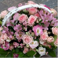 Pink flower basket (Compact)