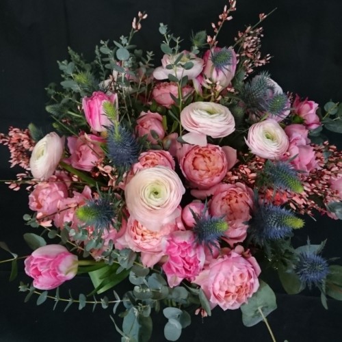 Flower bucket of Pink Flowers (Compact)