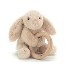 Shooshu Bunny Wooden Ring Toy