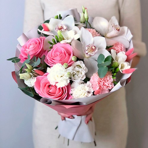 Orchids & Rose Bouquet 