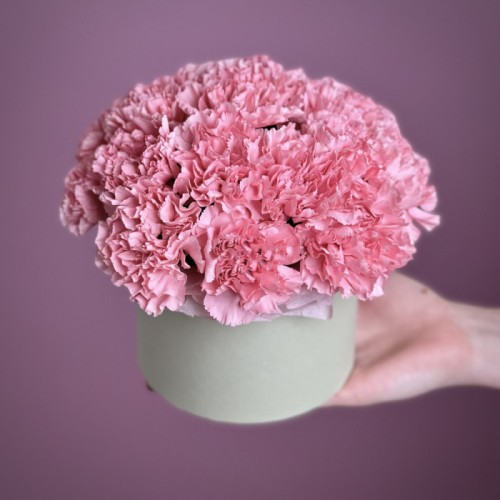 Bloom Box With Pink Carnations