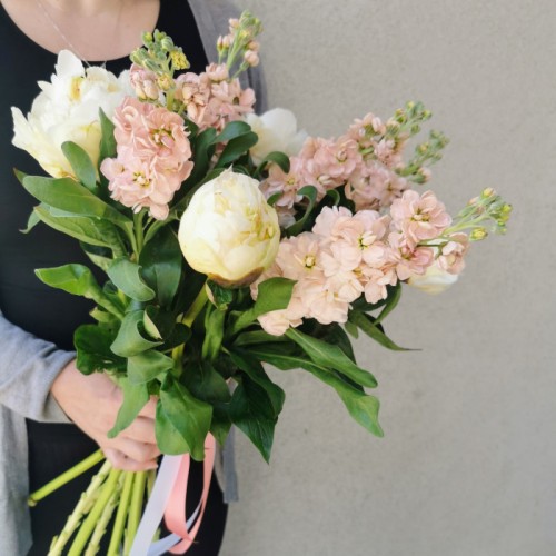 Peonies & Mattiola Bouquet 