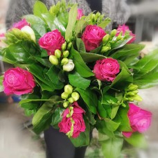 Rose & Freesia Bouquet Flamenko