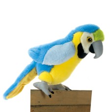 Plush blue parrot 24 cm