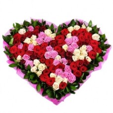 51 or 101 Roses Heart (51 stems)