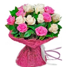 White & Pink mix Classic (11 stems)