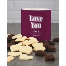 Personalised Purple Love You Cookie Tube (Standard)