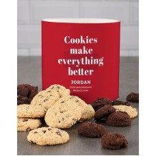 Personalised Red Indulge Cookie Tube (Standard)