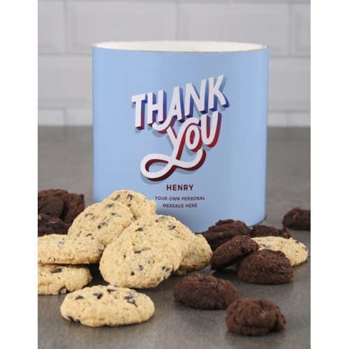 Personalised Colourful Thanks Cookie Tube (Standard)