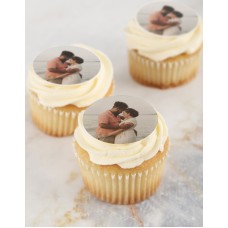 Personalised Vanilla Photo Cupcakes (12)