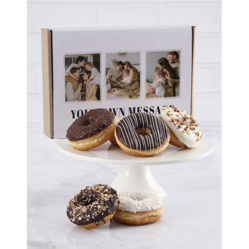 Personalised Choc And Vanilla Doughnut Box (6)