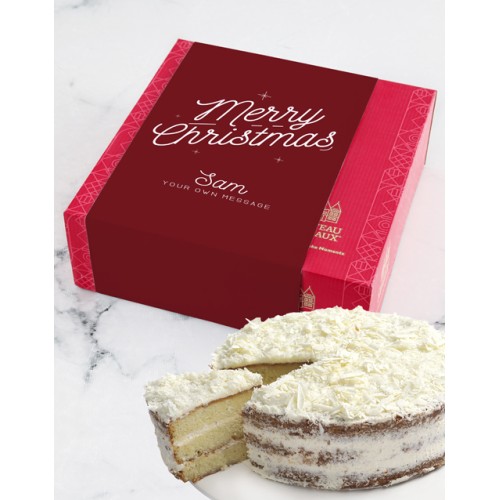 Personalised Merry Chateau Gateau Vanilla Cake (8 SLICES)