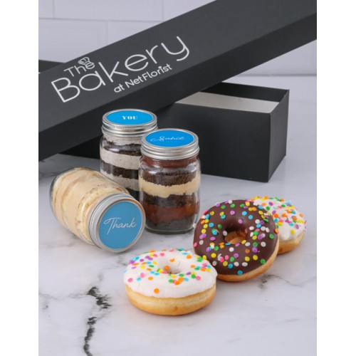 Personalised Thanks Doughnuts And Cupcake Jar (6)