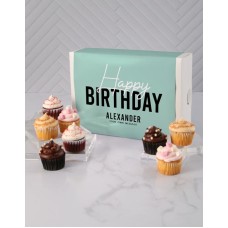 Personalised Turquoise Birthday Cupcakes (STANDARD)