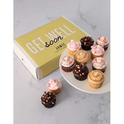 Personalised Get Well Cupcakes (STANDARD)