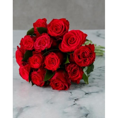 Fresh Red Roses in Craft Paper (12 Roses)