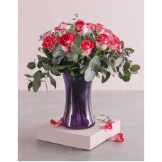 Majestic Roses in Vase