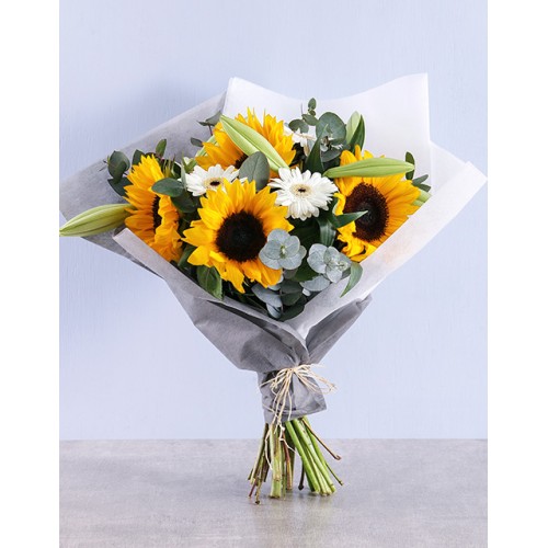 Peaceful Sunflower Mothers Day Bouquet