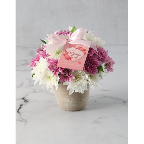 Precious Pink And White Spray Arrangement