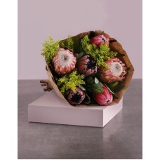 Protea Mix Bouquet In Craft Wrapping (Standard)
