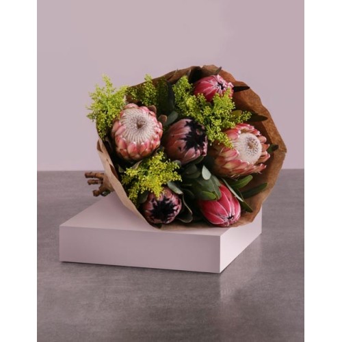 Protea Mix Bouquet In Craft Wrapping (Standard)