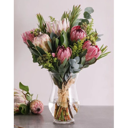 Protea Blooms In A Vase