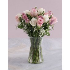 Mothers Day Pastel Mixed Rose Arrangement