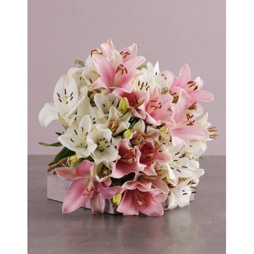 Peaceful Pastels Lily Bouquet