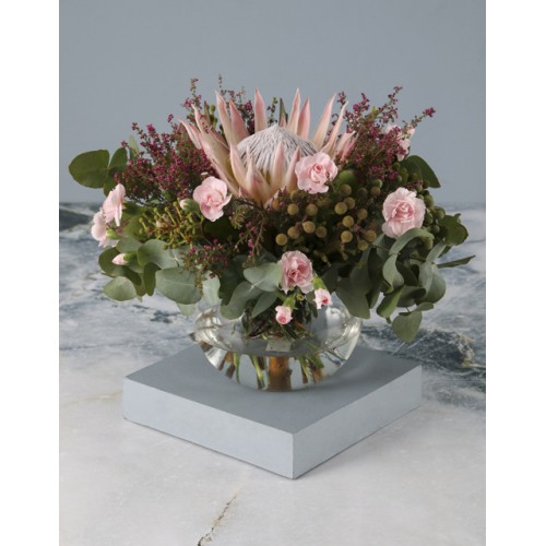 Protea And Carnation Mothers Day Arrangement