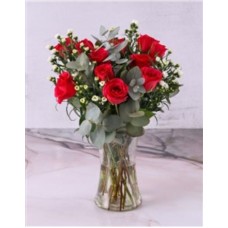Classic And Charming Cherise Rose Arrangement