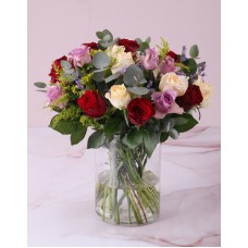 Colourful Mixed Rose Arrangement
