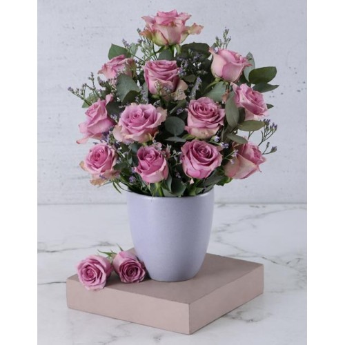 Purple And Lilac Rose Dream Arrangement