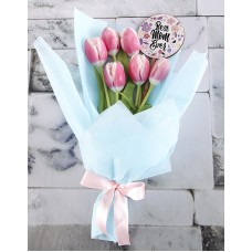 Best Mom Pink Tulips