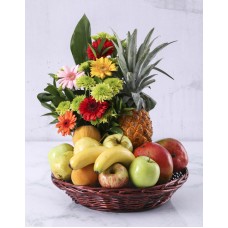 Flower And Fresh Fruit Basket (Small)