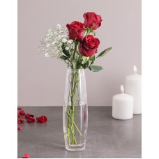 3 Red Roses In A Vase