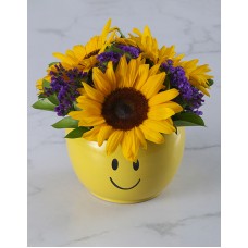 Sunflower Smiley Pot (Standard)