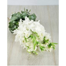 White Gladiolus and Mixed Greens Bouquet (Small)