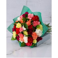 Mixed Carnation in Green Wrapping (Small)