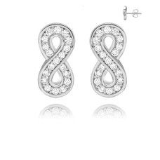 Infinity Pave Stud Earrings