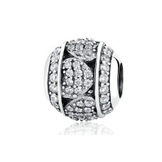 Heart Pave Bead Charm